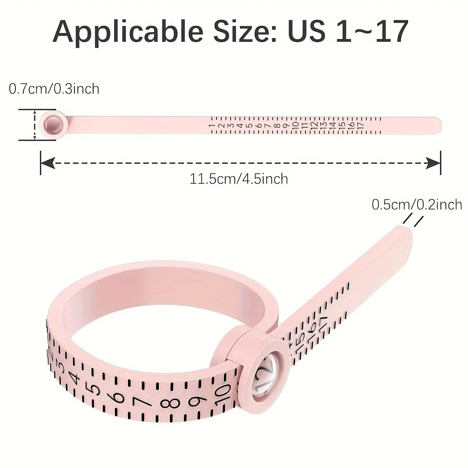 1-17リングディメンダー アメリカン式測定ツール 拡大鏡付 - Tape Measure のレビューと価格