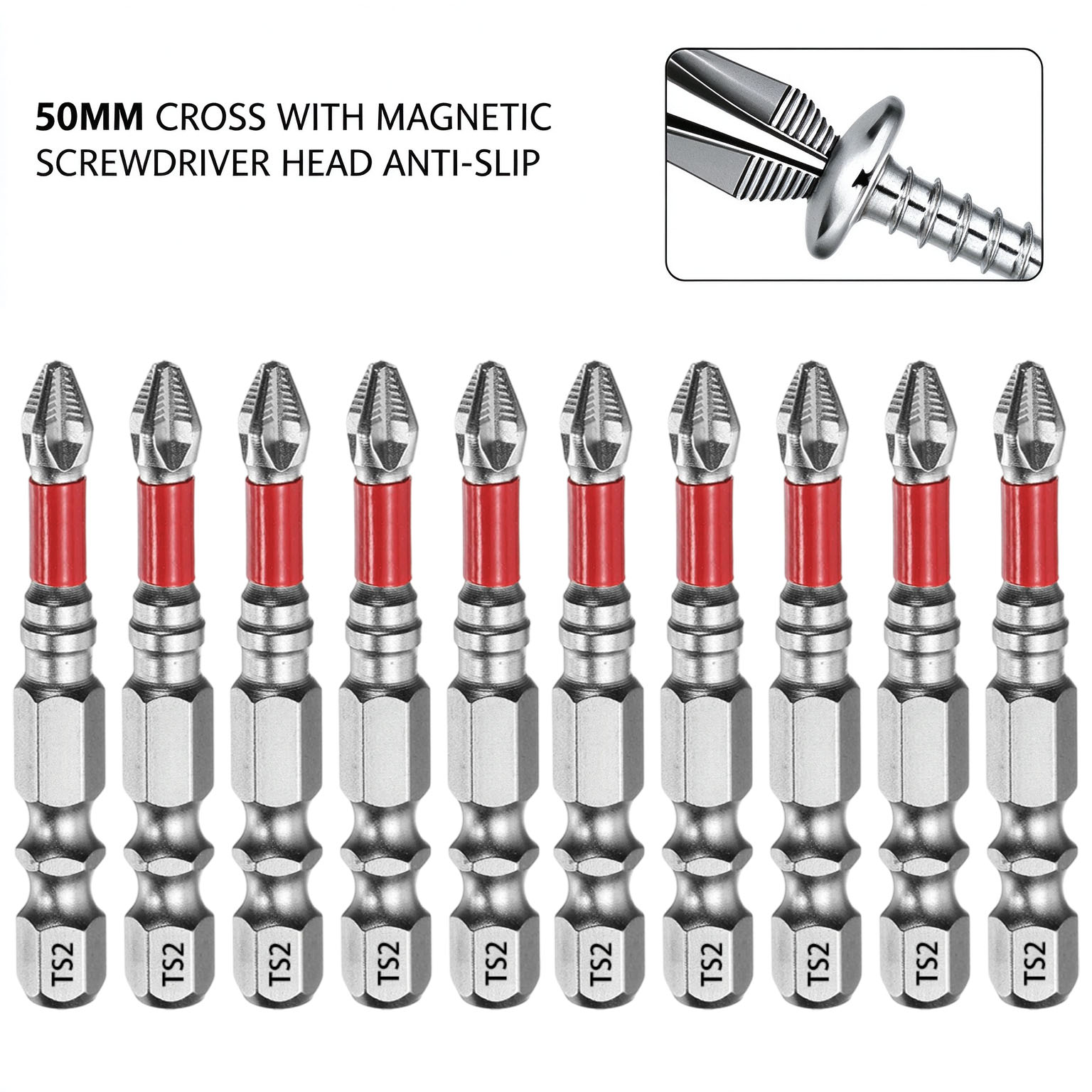25個入り、50mmのプロ仕様ロングシャンクドライバービット - Drill Bits のレビューと価格