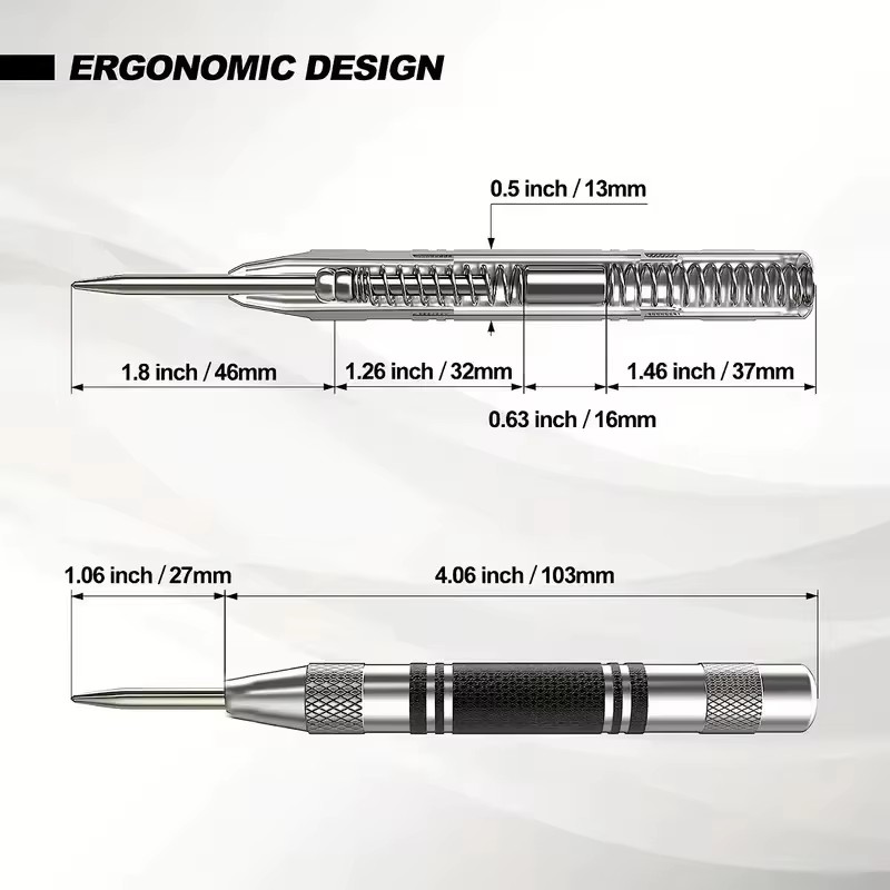自動センターポンチ、穴あけマーカー、木材・金属・鋼材用、スプ - Drill Bits のレビューと価格