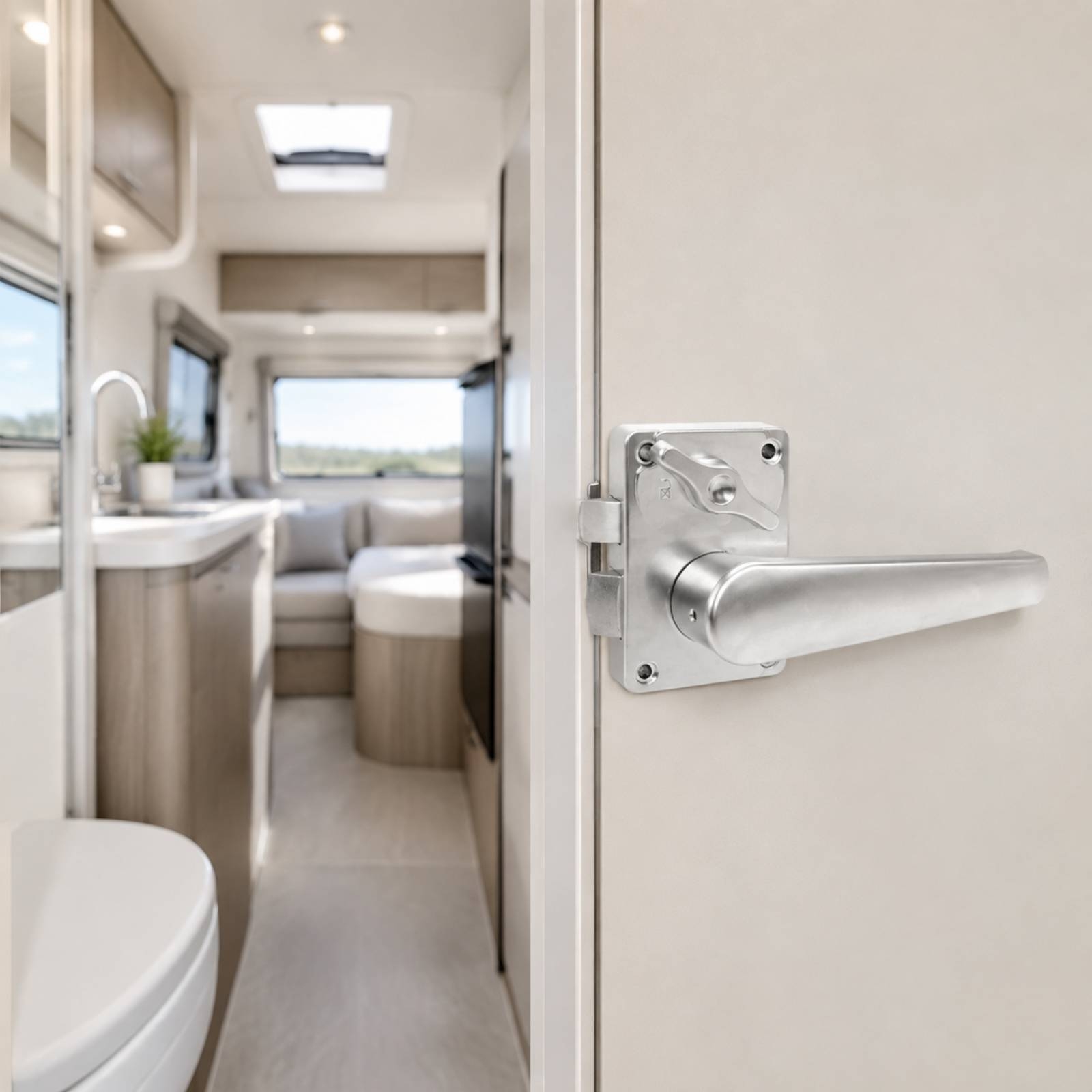 RV用バスルームドアロック。コンパクトな旅行用トレーラー用バ - Door Lock のレビューと価格
