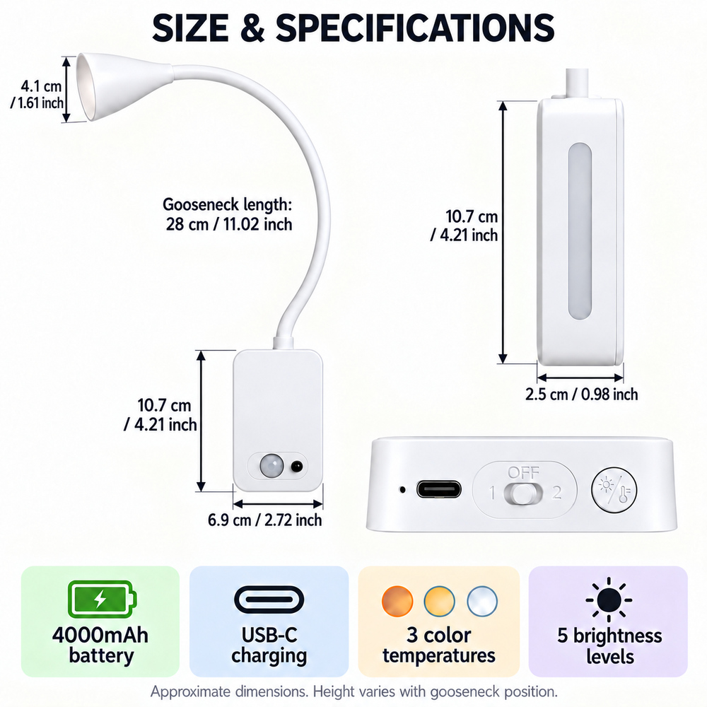 4000mAh充電式、リモコン付き、モーションセンサー内蔵の - Light Switch のレビューと価格