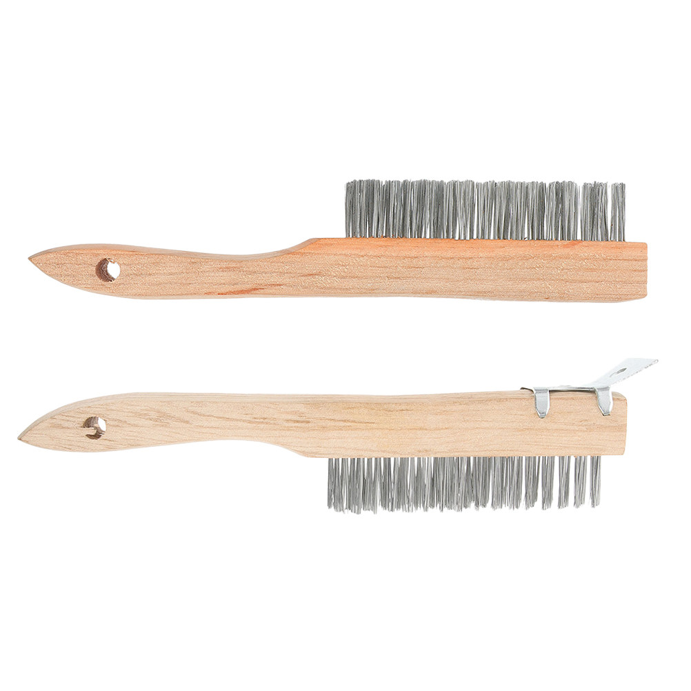 木製ハンドル付きのスチールワイヤーブラシ2本セット – 錆除 - Paint Brush のレビューと価格
