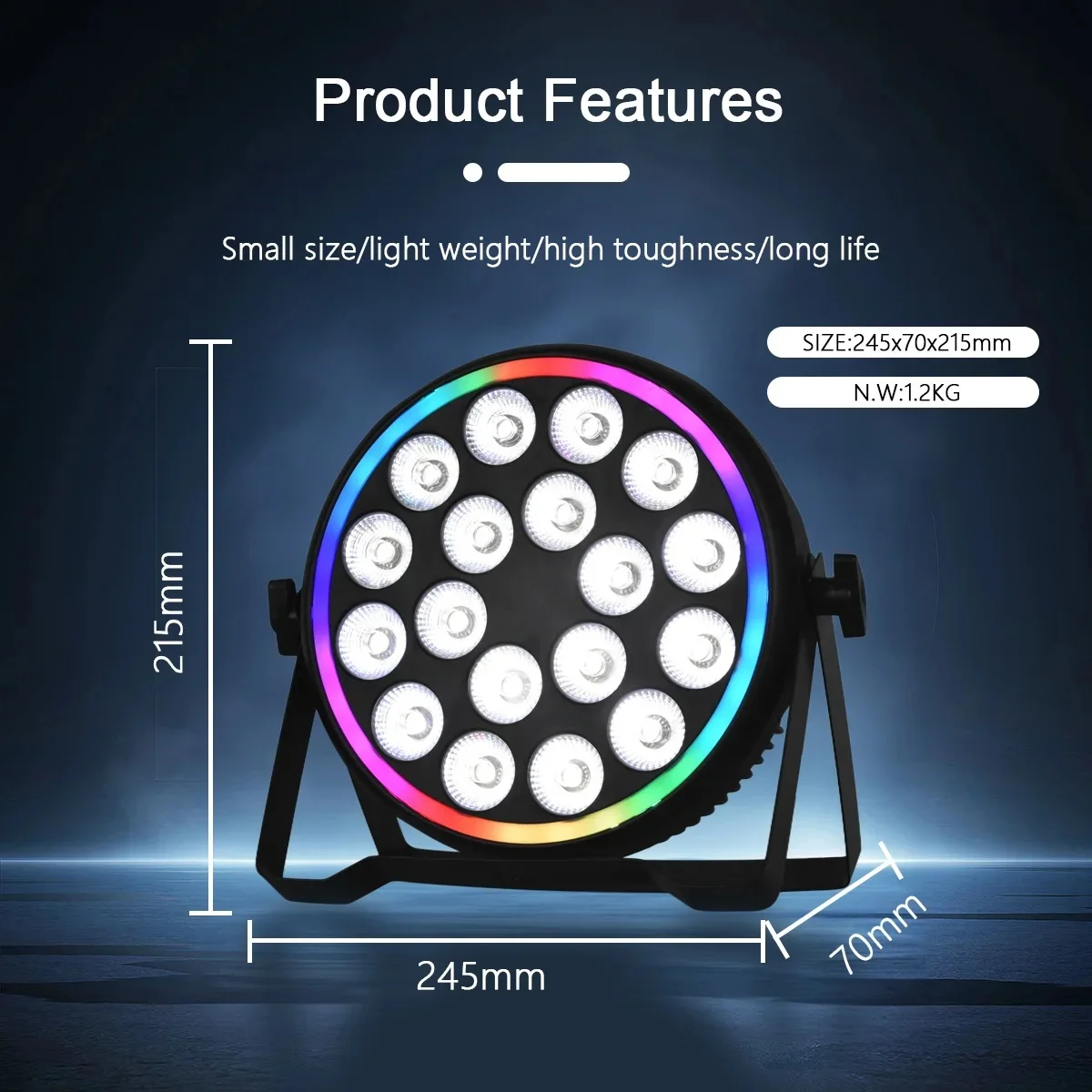 180W RGBW 4in1 LEDパーライト。ウォッシュ効 - Led Strip Lights のレビューと価格